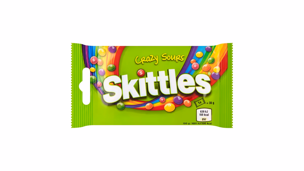 Skittles bonbóny žvýkací kyselé, 38 g