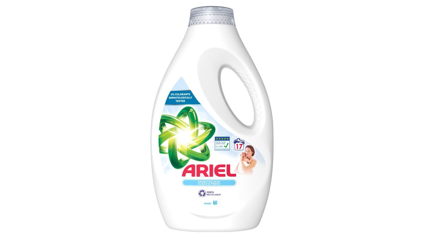 Ariel Tekutý Prací Prostředek, 17 Praní, Sensitive Skin Clean & Fresh 1,1l