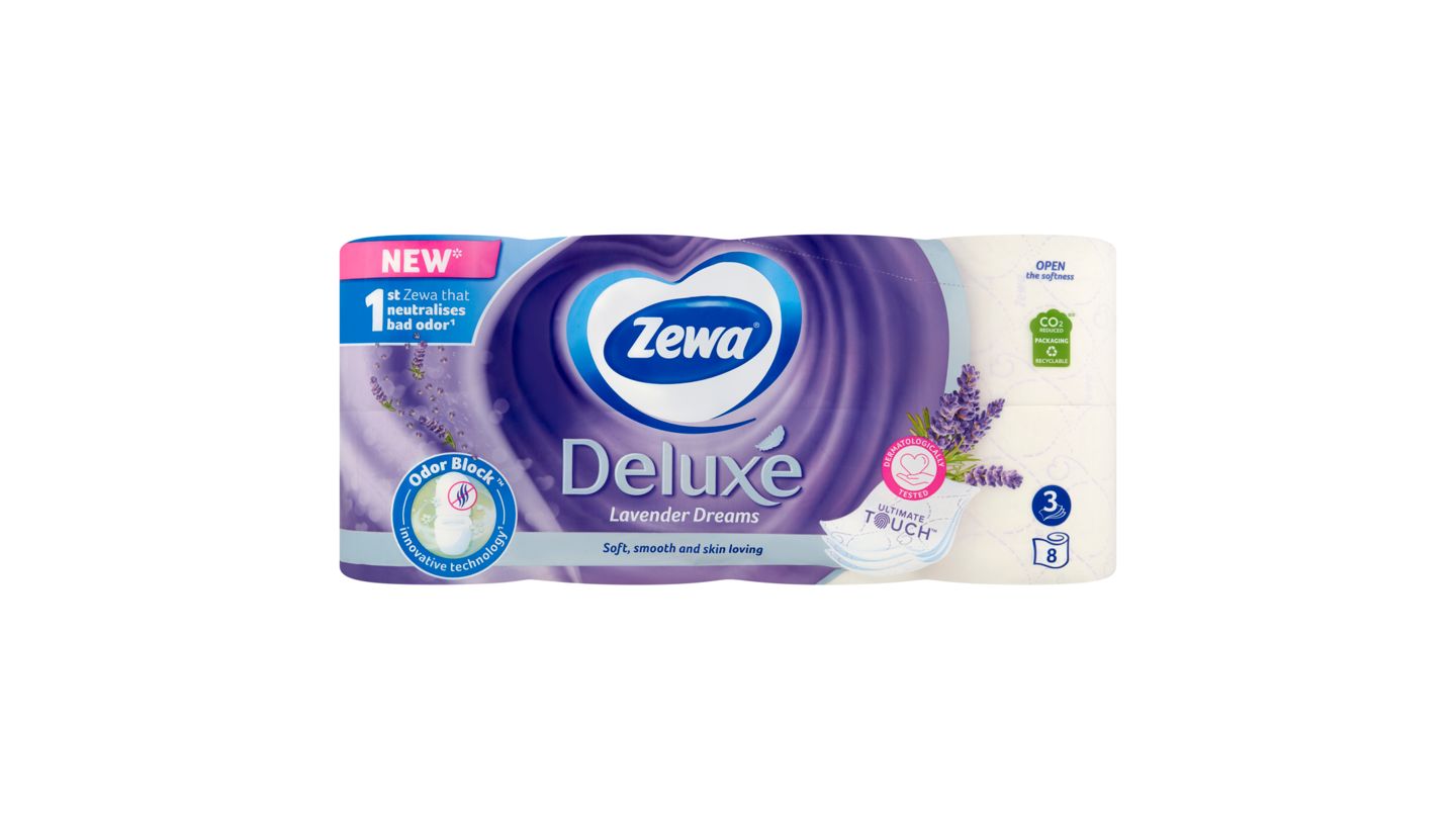 Zewa Deluxe Lavenders Dreams toaletní papír 3 vrstvý 8 rolí