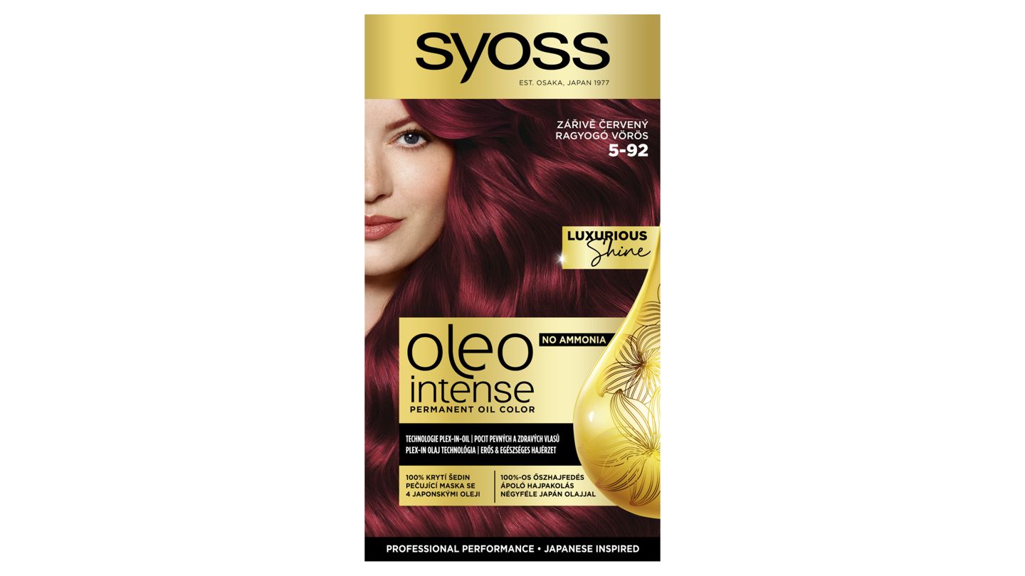 Syoss Oleo Intense Barva na vlasy zářivě červený 5-92, 50ml