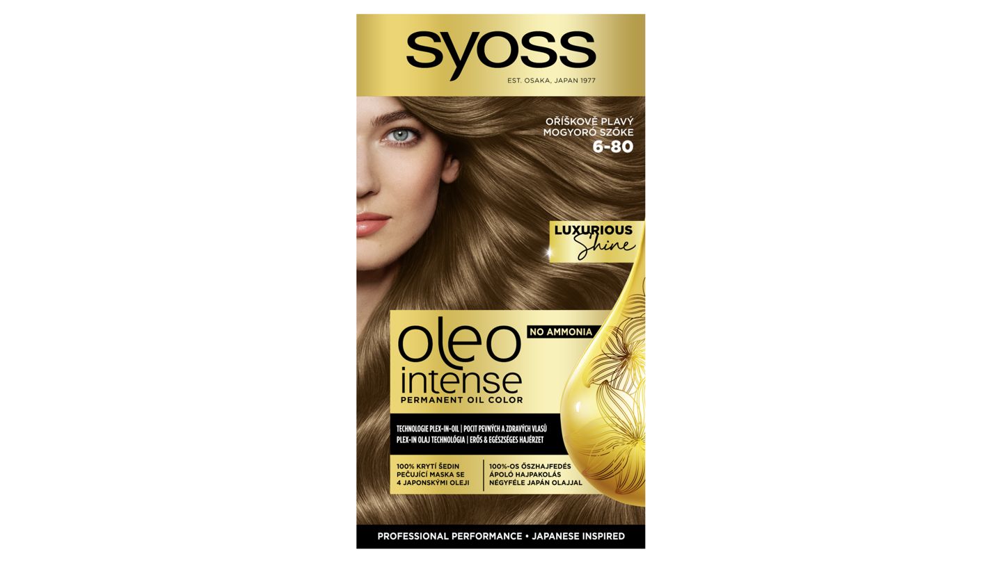 Syoss Oleo Intense Barva na vlasy oříškově plavý 6-80, 50ml