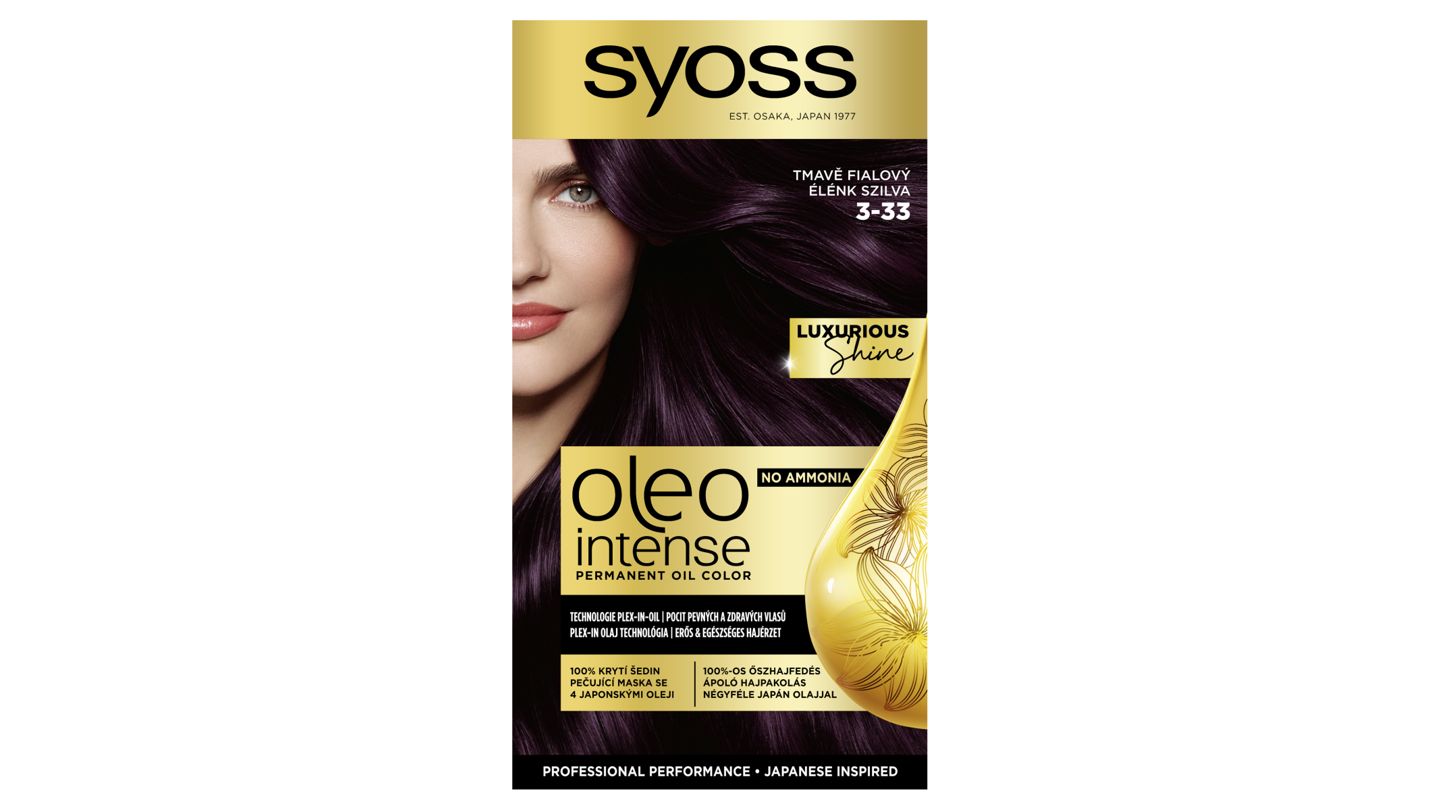 Syoss Oleo Intense barva na vlasy tmavě fialový 3-33, 50ml