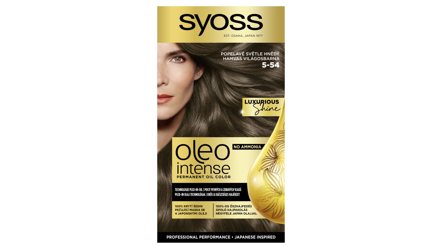 Syoss Oleo Intense Barva na vlasy popelavě světle hnědý 5-54