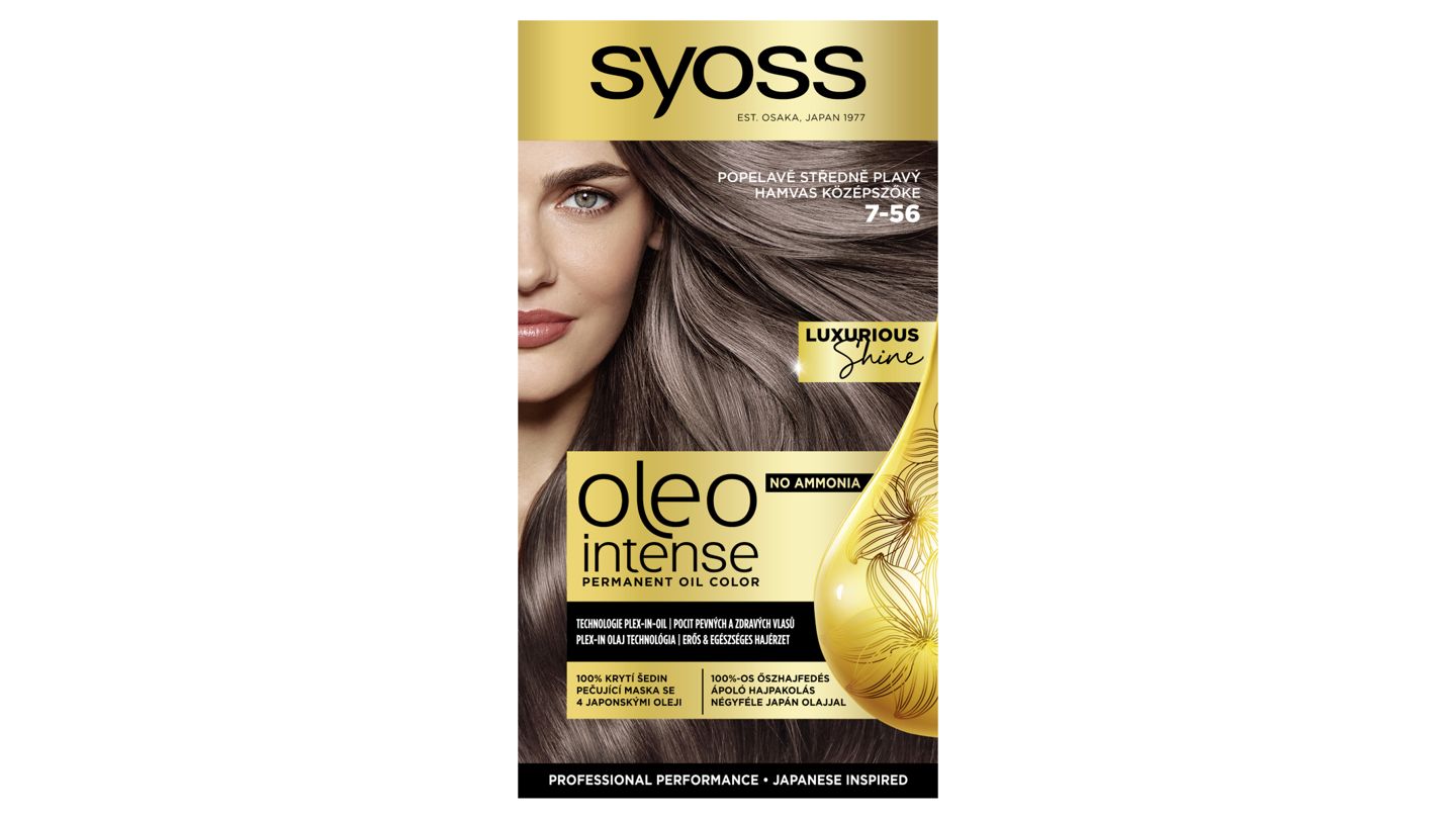 Syoss Oleo Intense Barva na vlasy popelavě středně plavý 7-56, 50ml
