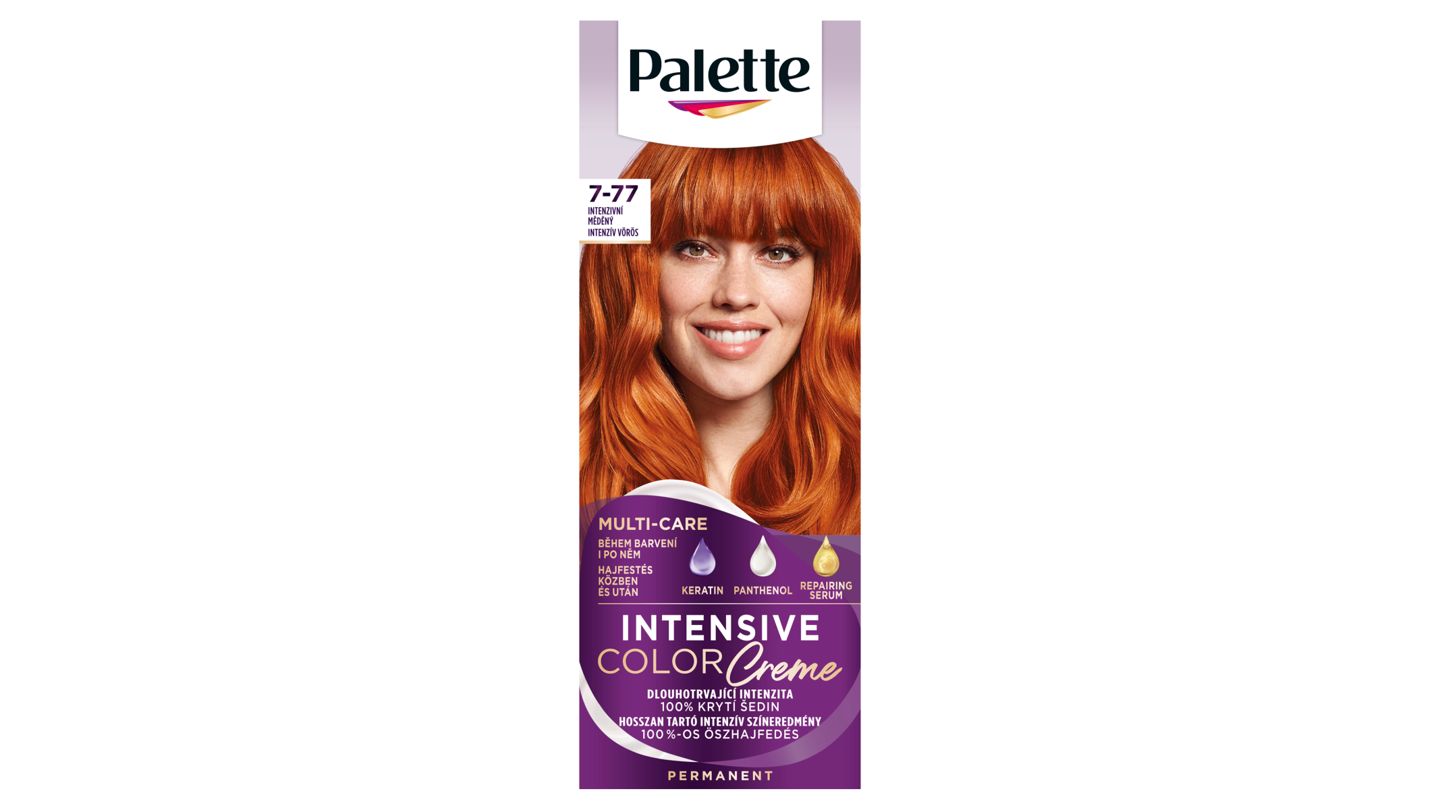 Palette Intensive Color Creme barva na vlasy intenzivní měděný 7-77, 50ml