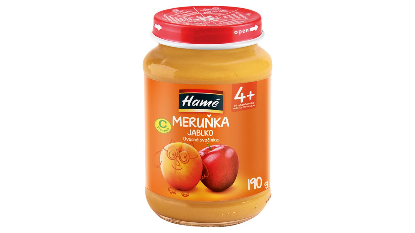 Hamé Meruňka jablko ovocná svačinka 190g