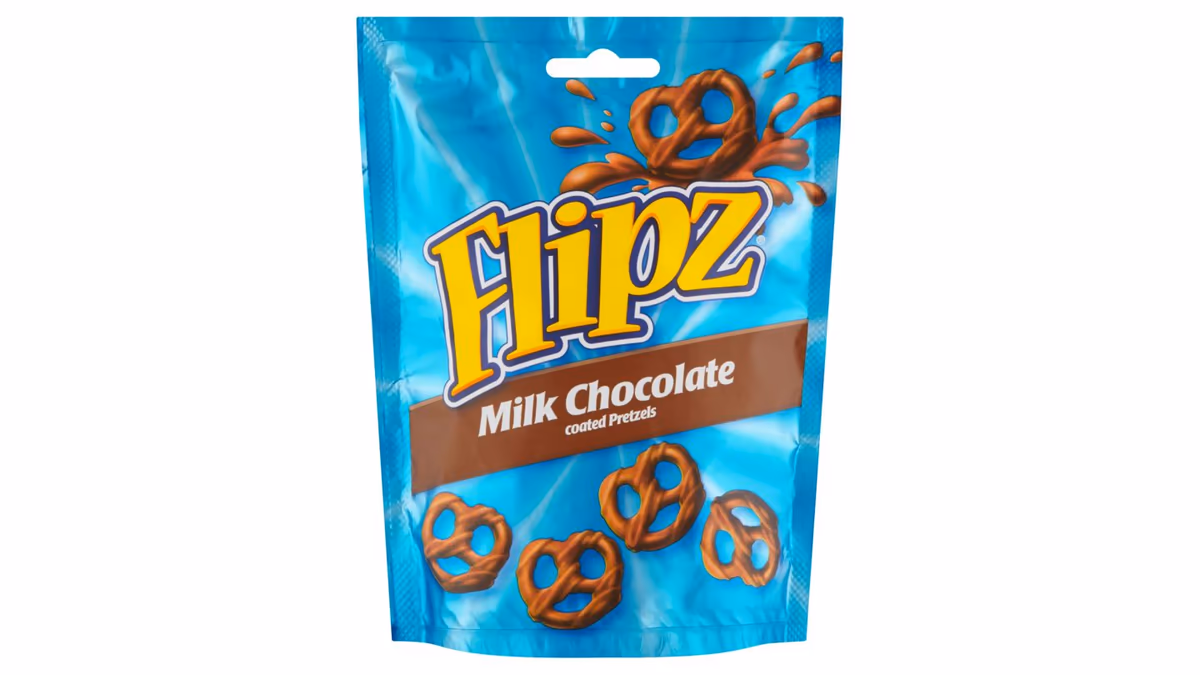 Flipz Milk Chocolate preclíky polité family mléčnou čokoládou 90g