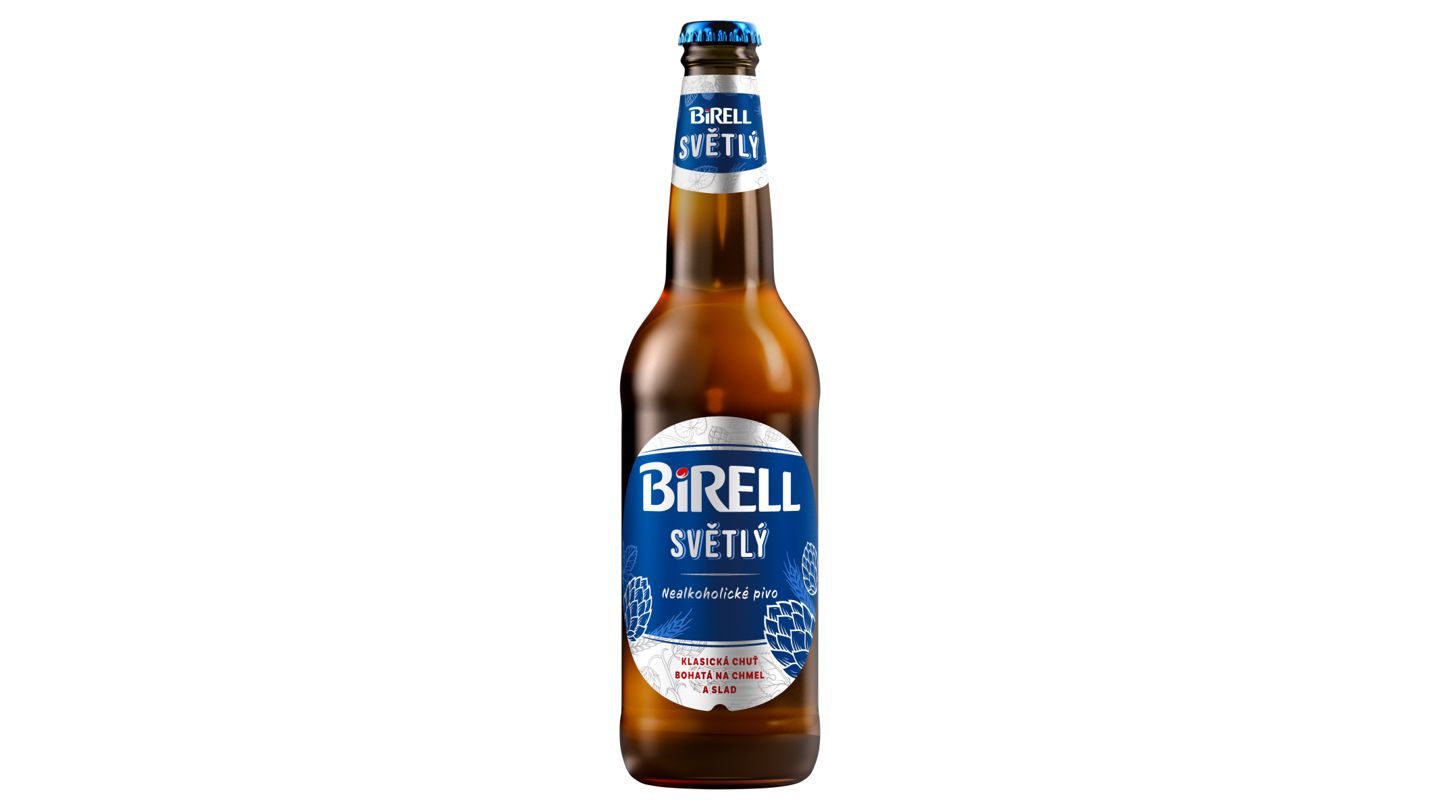 Birell - světlý nealkoholické pivo (sklo) 0,5 l