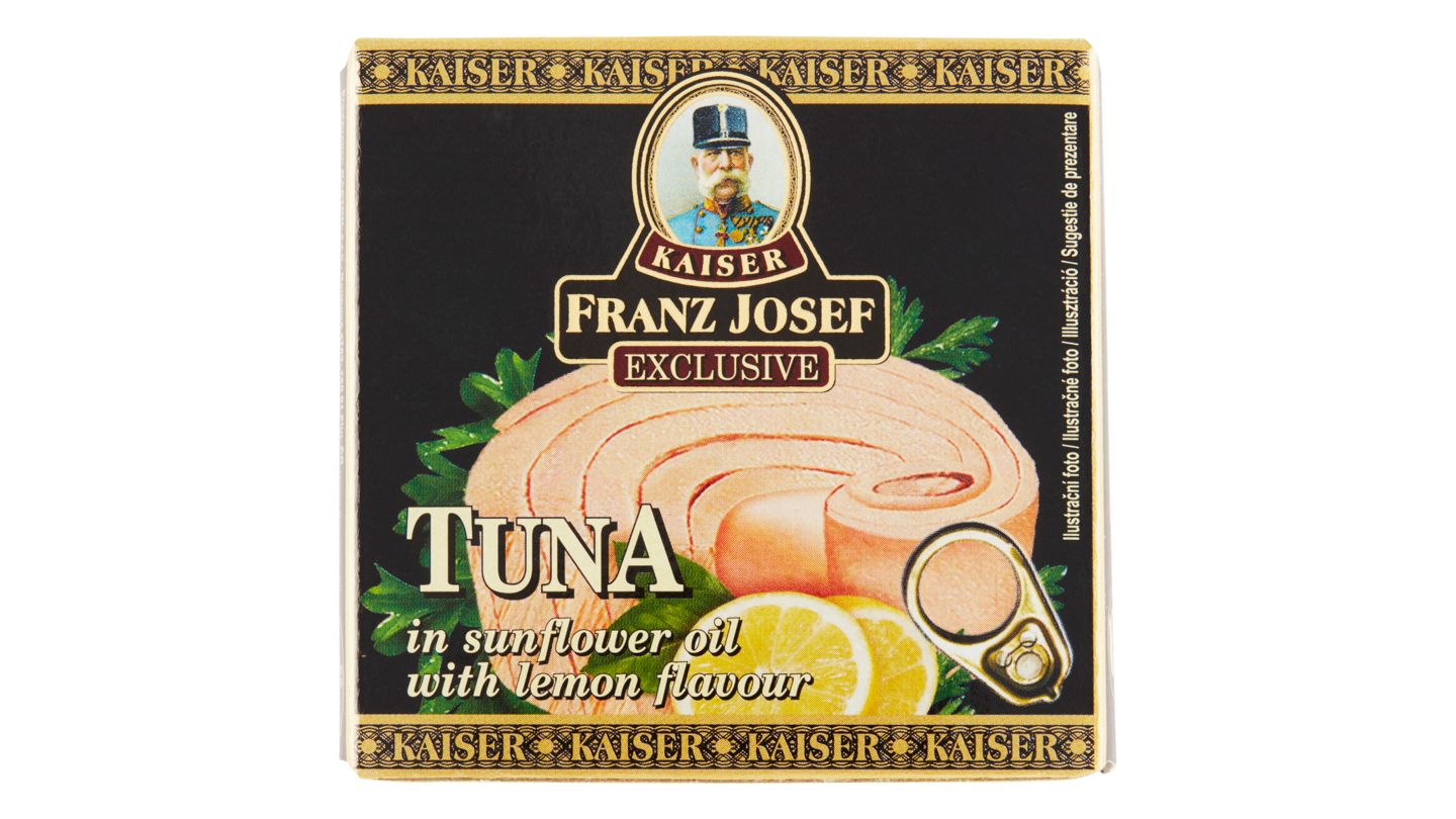Franz Josef Kaiser Exclusive Tuňák ve slunečnicovém oleji s příchutí citronu 80g