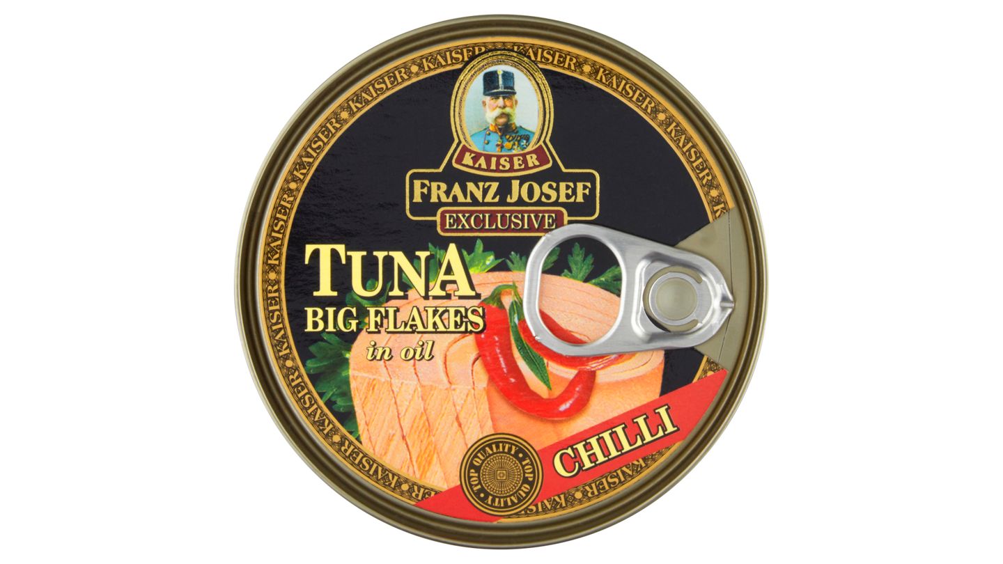 Franz Josef Kaiser Exclusive Tuňák kousky ve slunečnicovém oleji s chilli 170g