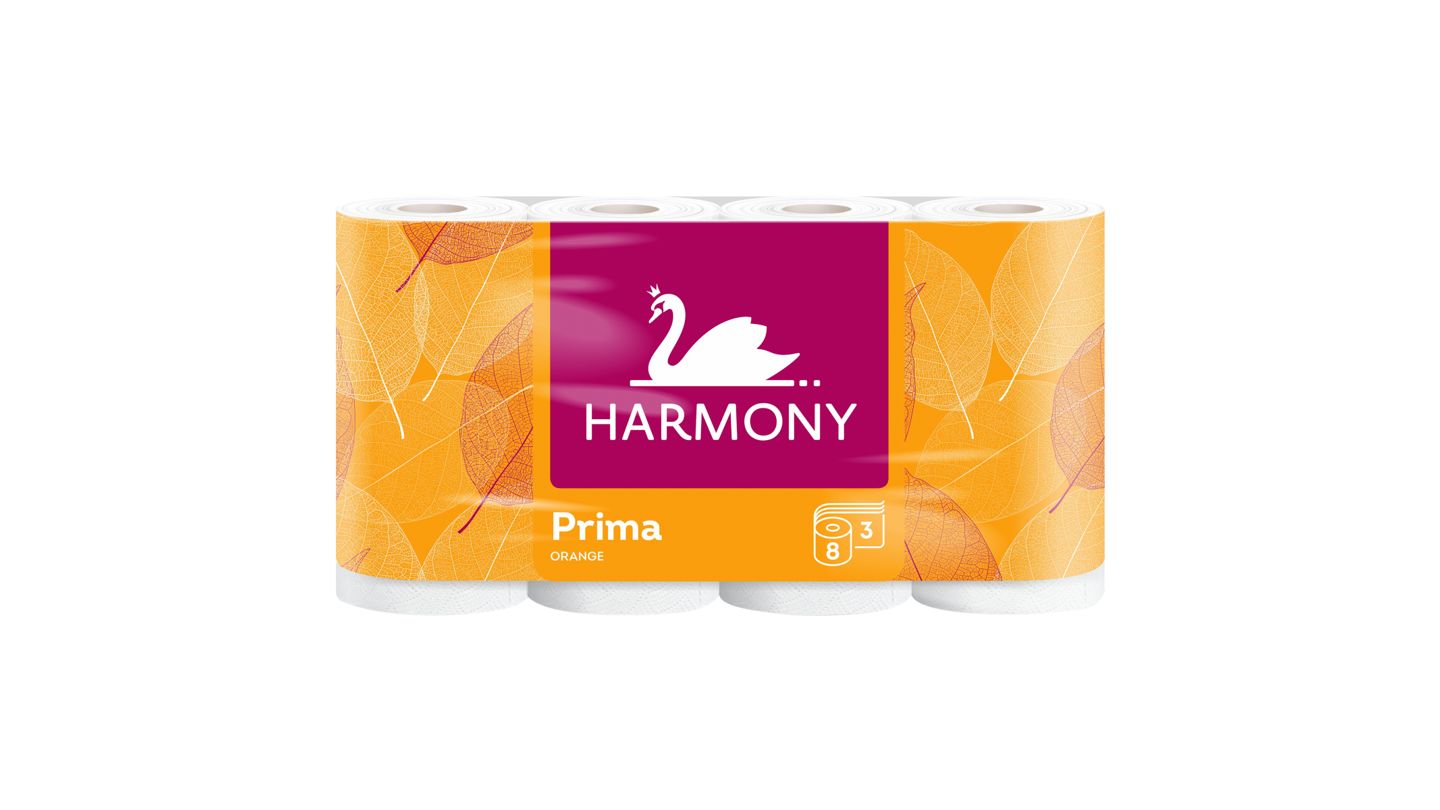 Harmony Prima Orange toaletní papír 3 vrstvy 8 ks