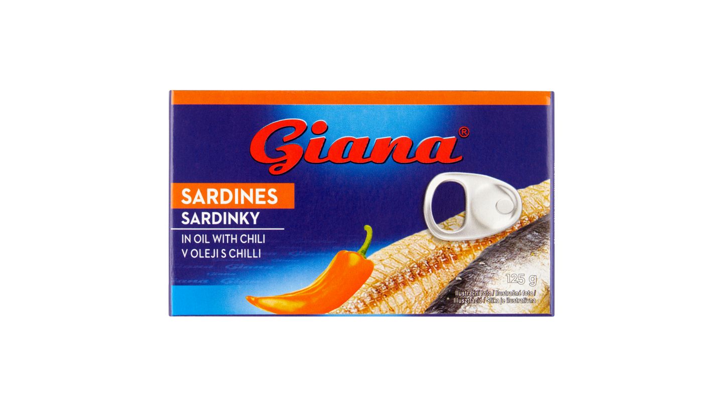 Giana Sardinky v rostlinném oleji s chilli 125g