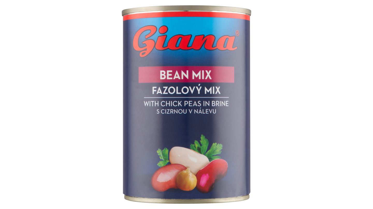 Giana Fazolový mix s cizrnou ve slaném nálevu 400g