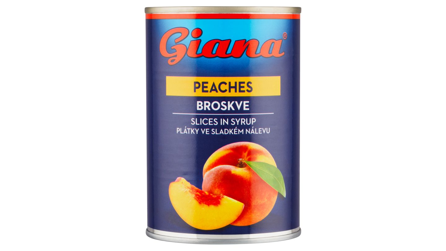 Giana Broskve plátky ve sladkém nálevu 410g