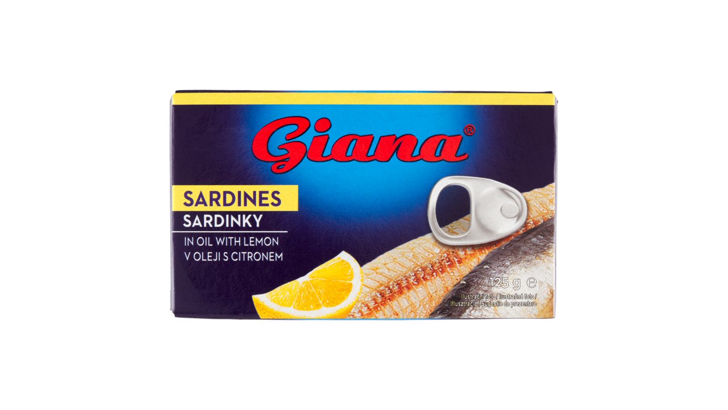 Giana Sardinky v rostlinném oleji s citronem 125g