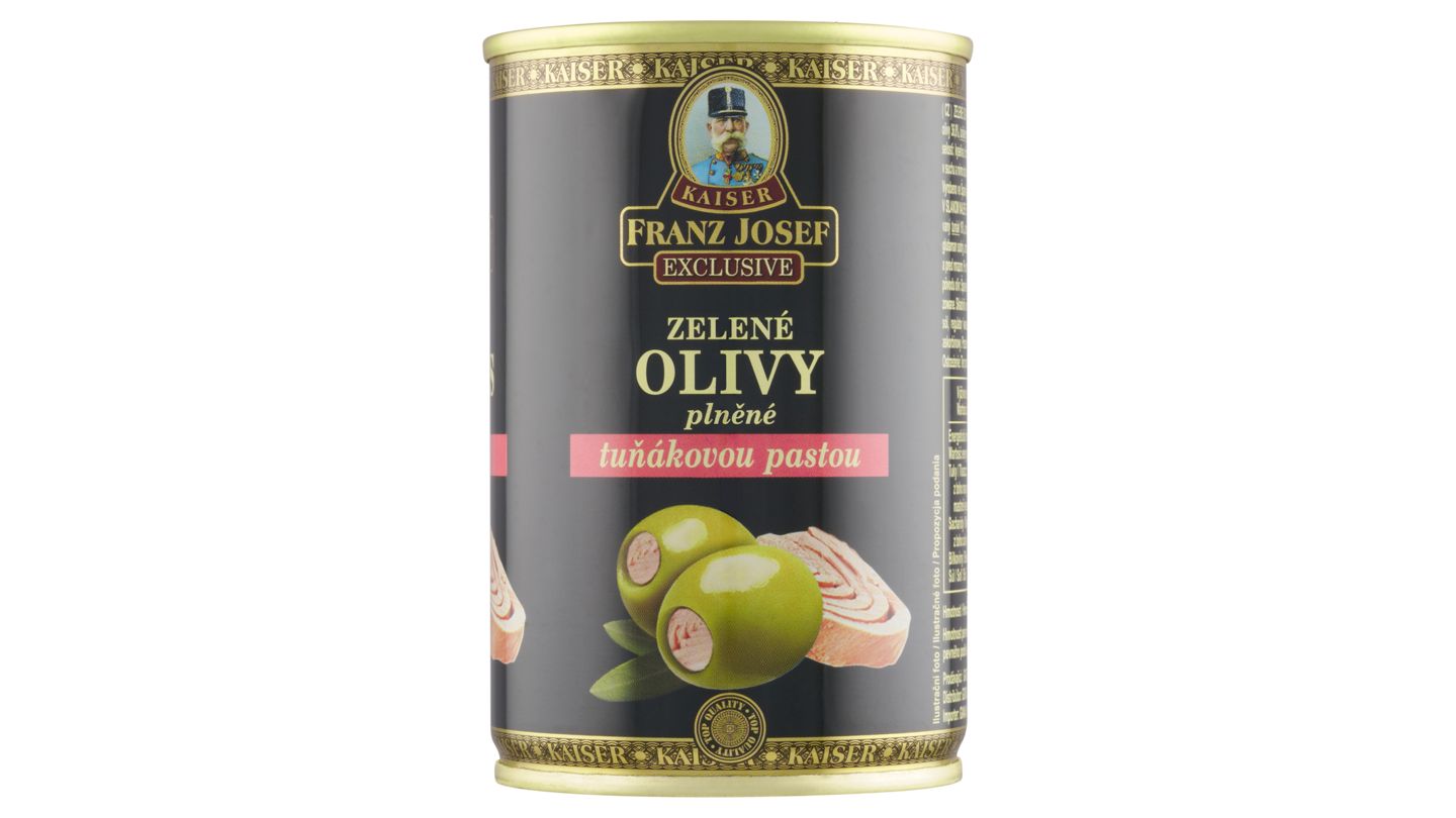 Franz Josef Kaiser Exclusive Zelené olivy plněné tuňákovou pastou 300g