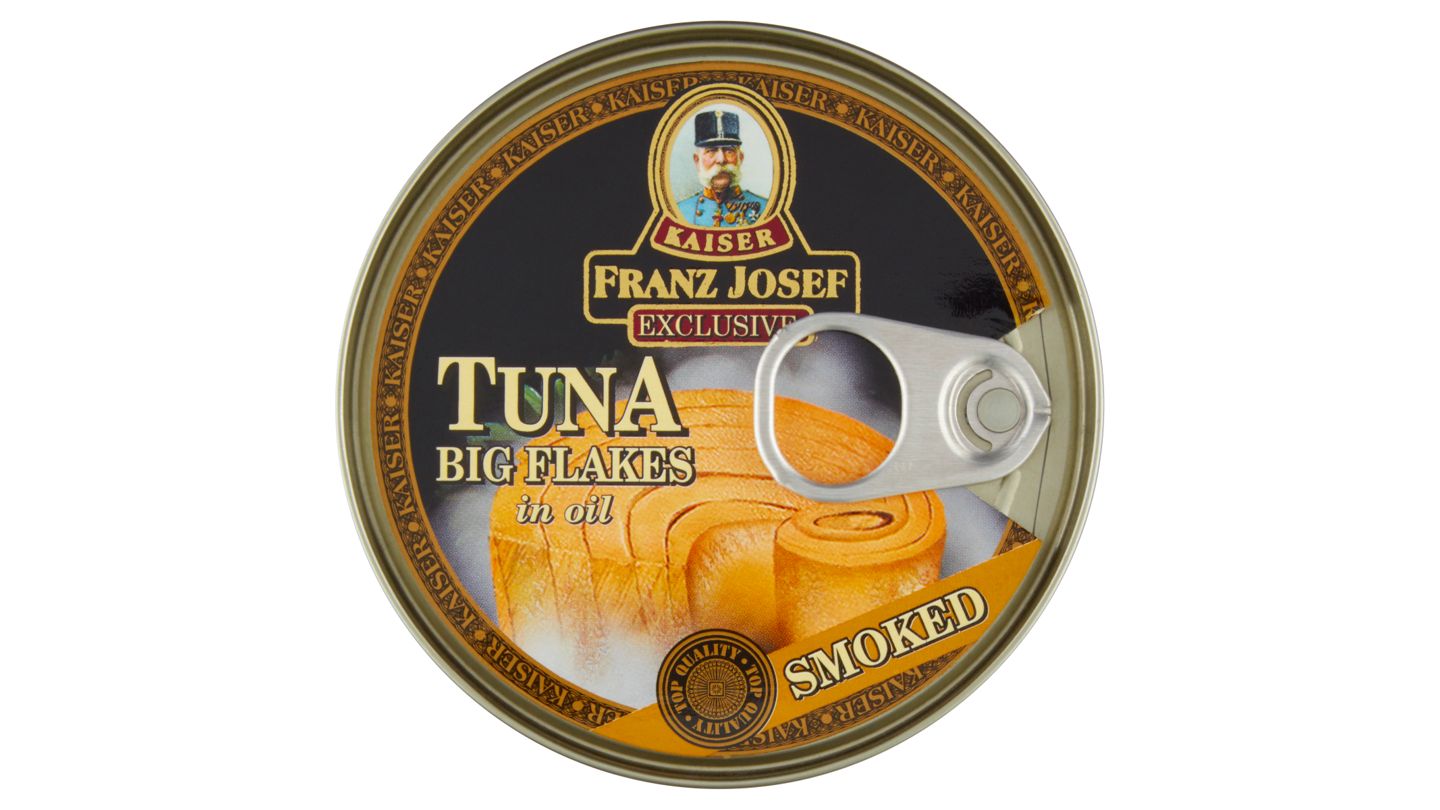Franz Josef Kaiser Exclusive Tuňák kousky ve slunečnicovém oleji s uzenou příchutí 170g