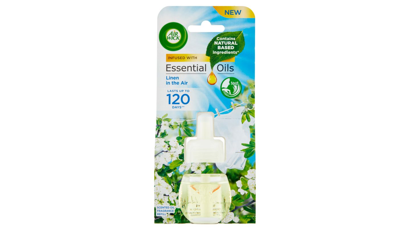 Air Wick Essential Oils Tekutá náplň do elektrického přístroje prádlo ve vánku 19ml