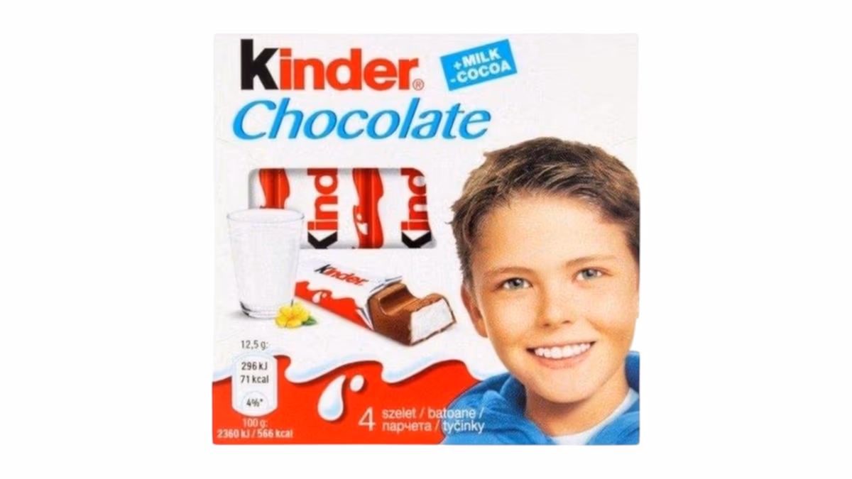 Kinder Chocolate Tyčinky z mléčné čokolády s mléčnou náplní 4 x 12,5g