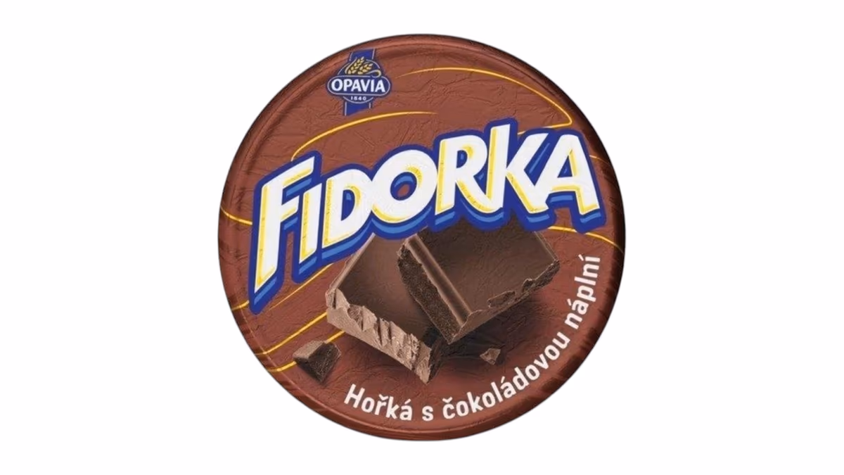 Opavia Fidorka Hořká s čokoládovou náplní, oplatka, hnědá 30g