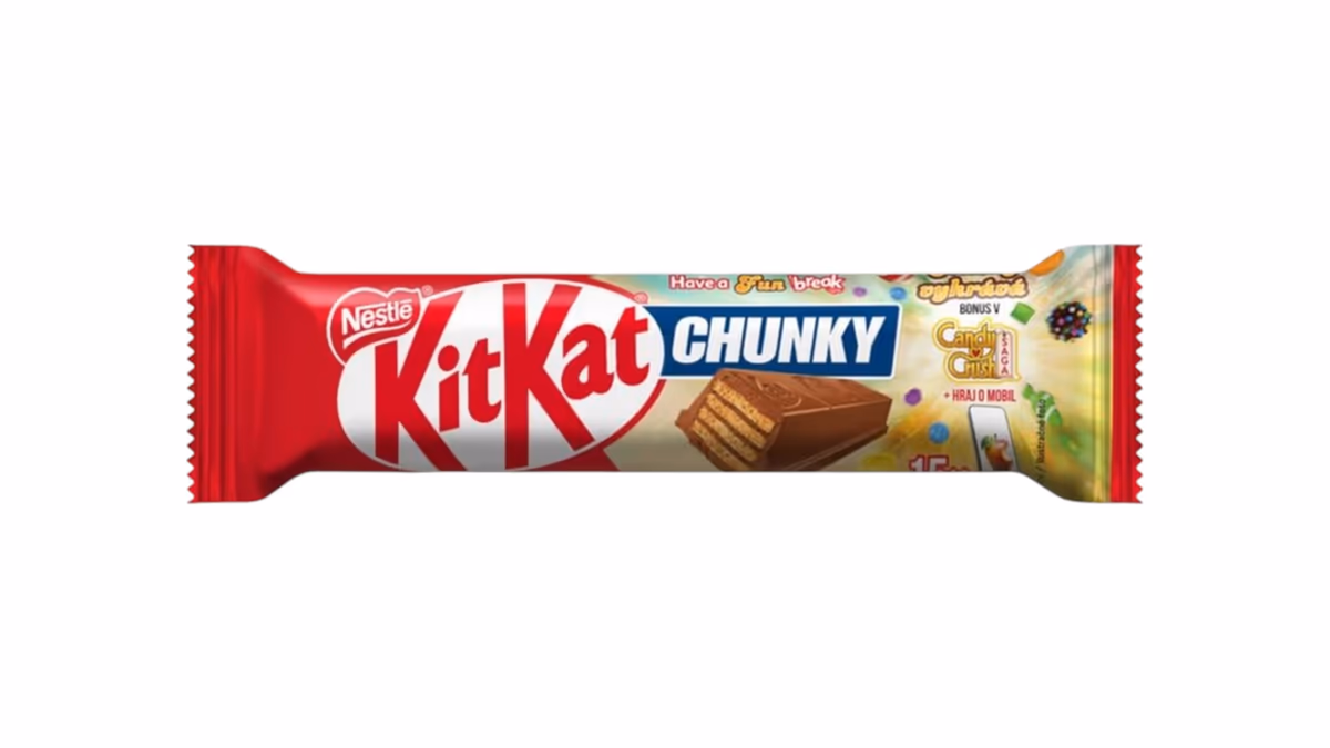 KITKAT CHUNKY Milk, čokoládová tyčinka s oplatkou v mléčné čokoládě 40g