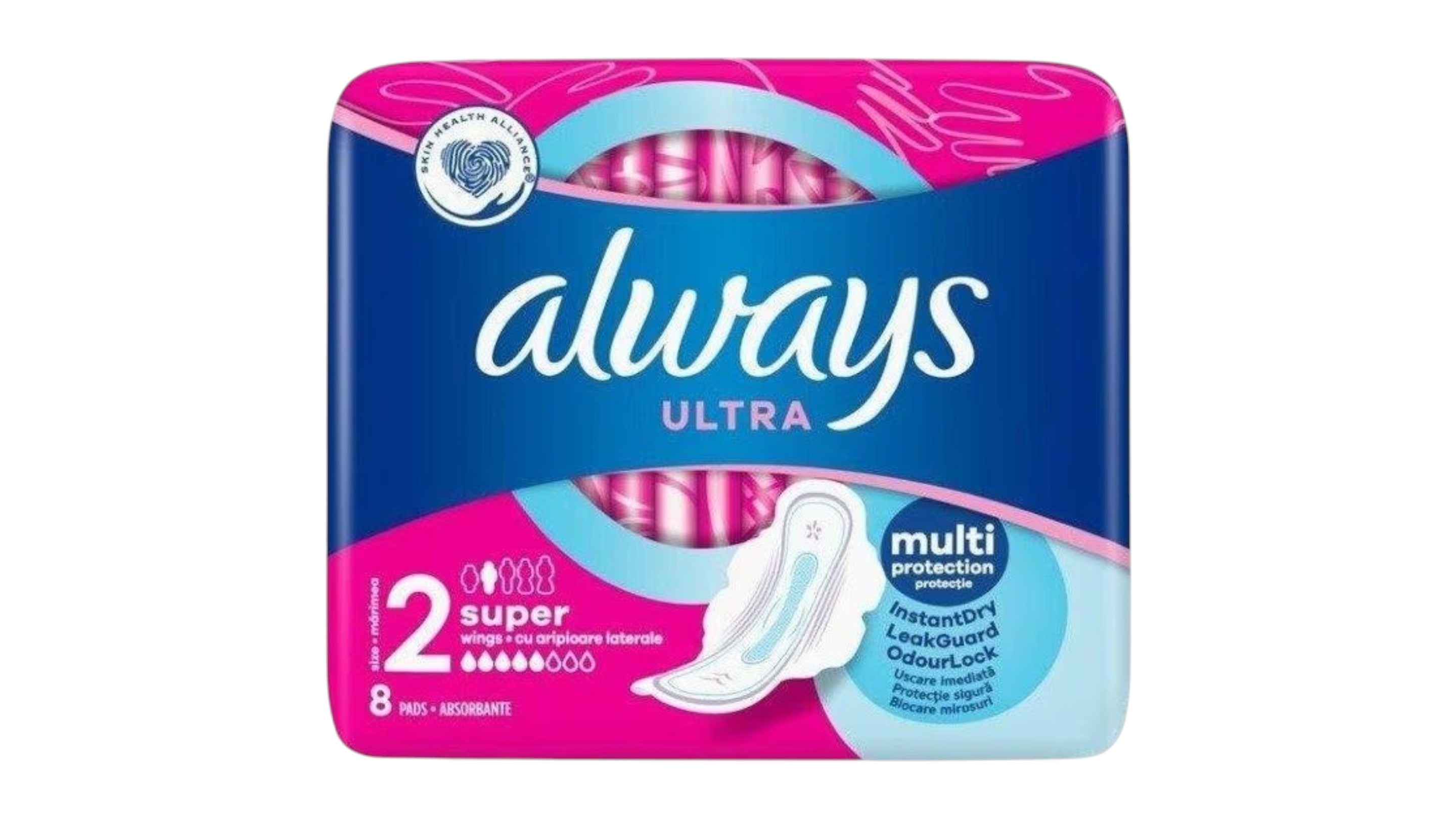 Always Ultra Hygienické Vložky Super (V2) S Křidélky 8 ks