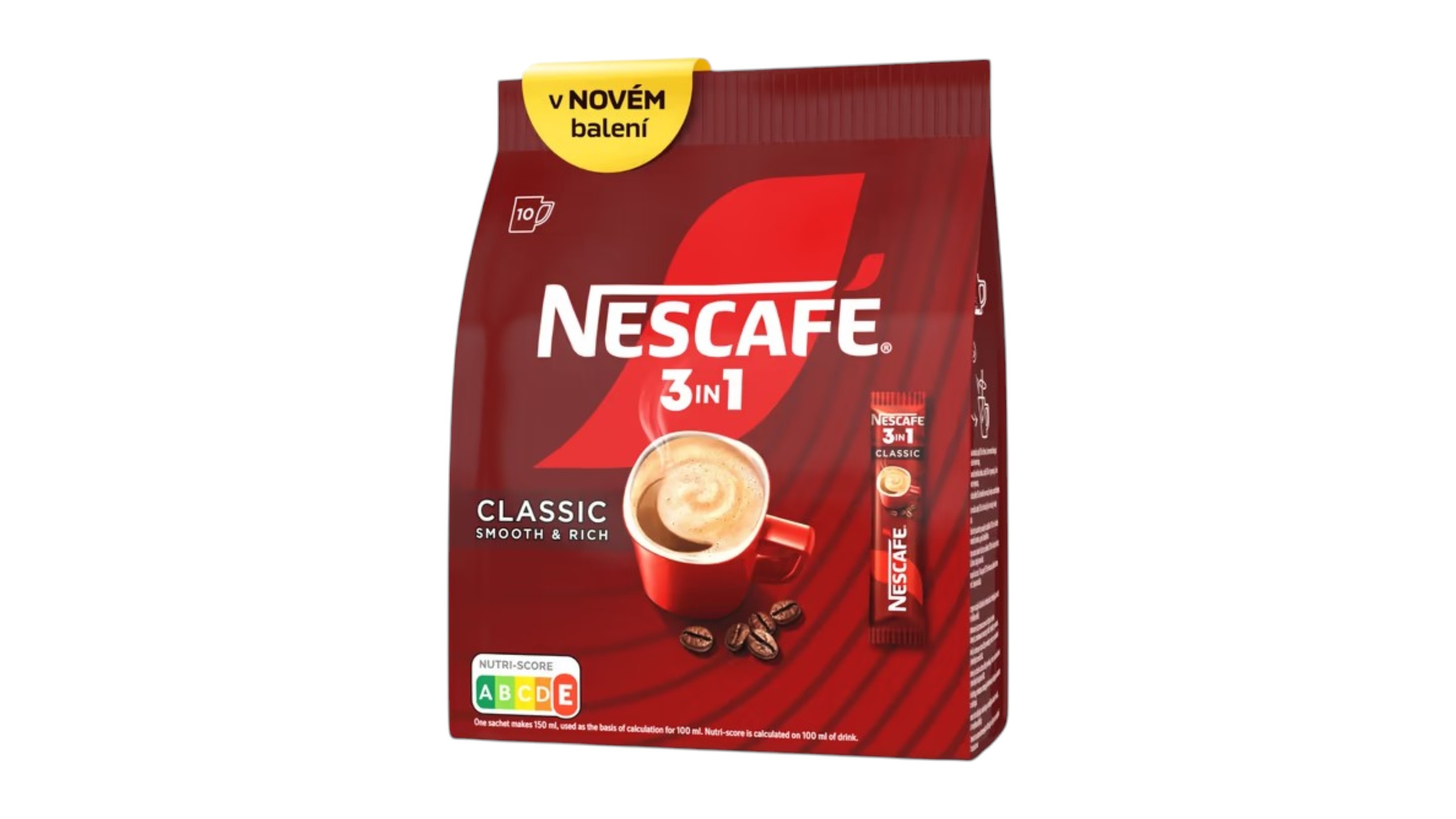NESCAFÉ 3in1 Classic, instantní káva, 10 sáčků x 16,5g (165g)