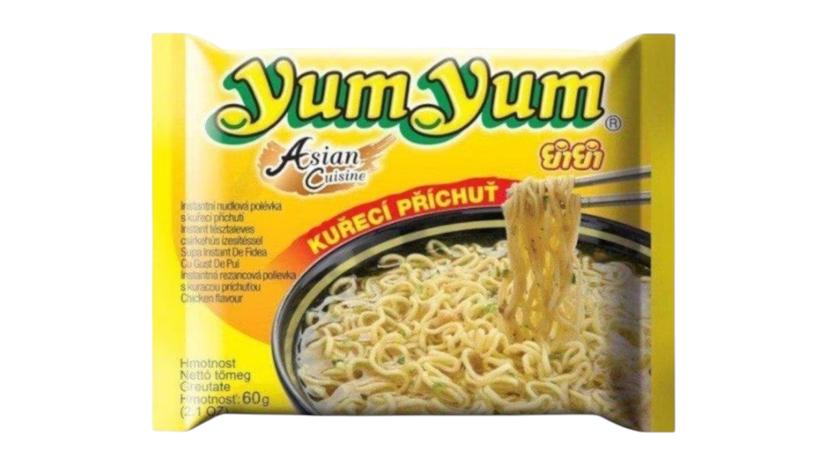 Yum Yum Instantní nudlová polévka s kuřecí příchutí, 60 g