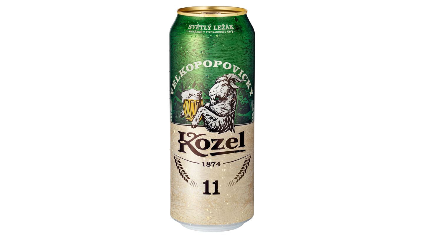 Kozel světlý ležák 11° - 0,5 l plech