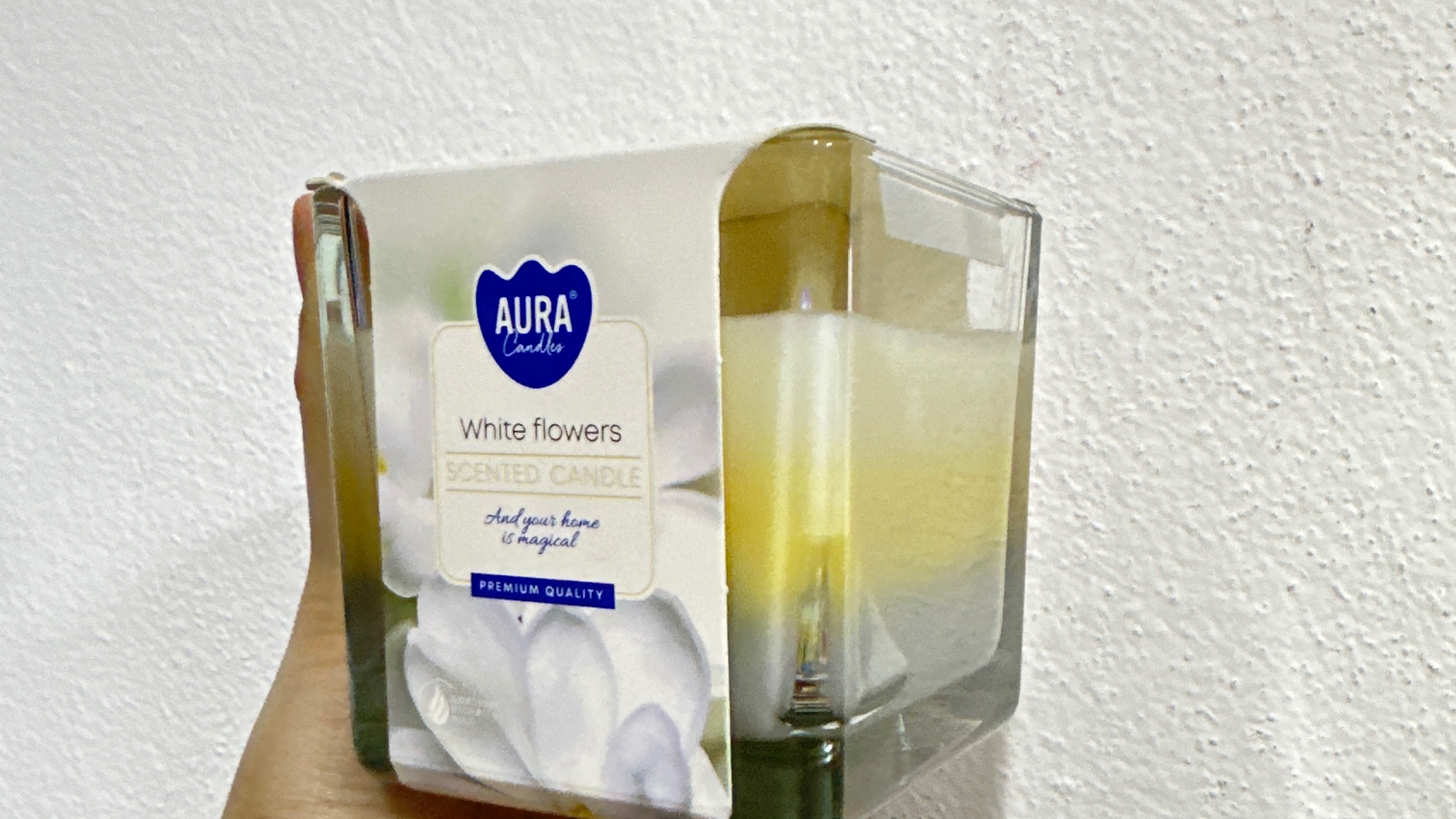 Vonná svíčka ve skle Tříbarevná White Flower 170g