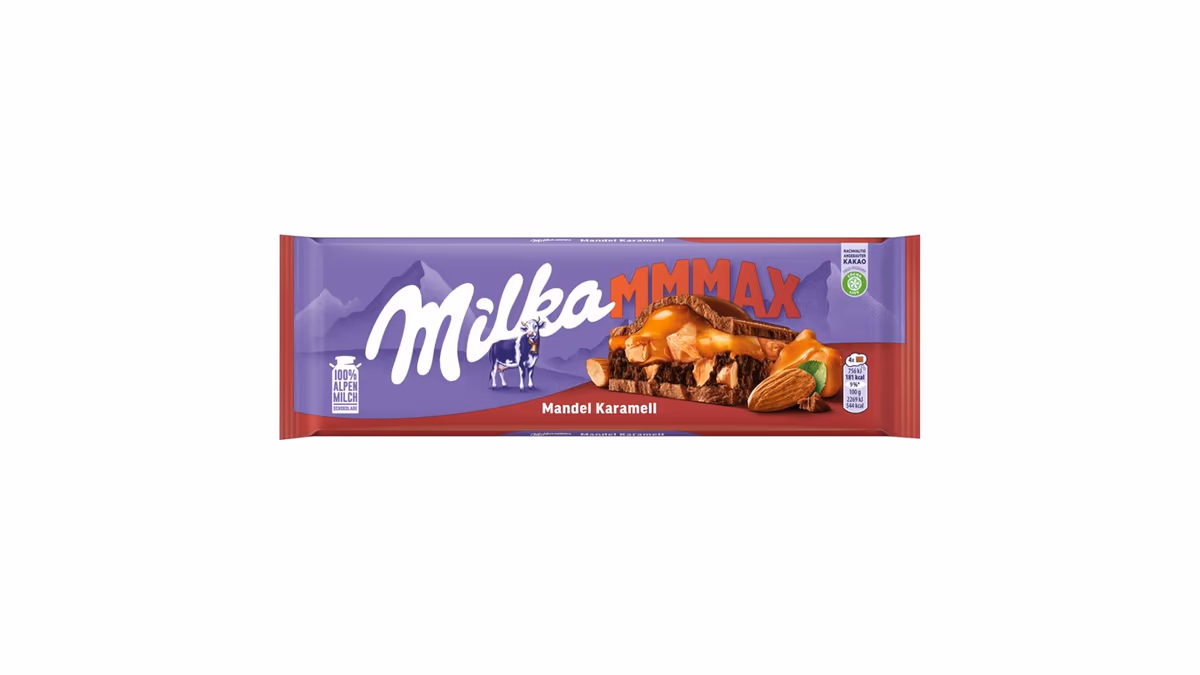 Milka Čokoláda Mmma Almond Caramel, Mléčná S Mandlemi 300g