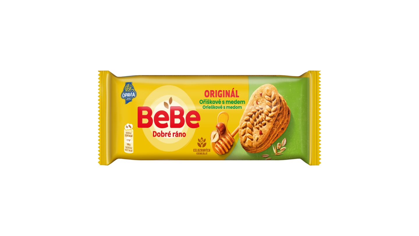 Opavia Sušenky Bebe Dobré Ráno Oříškové S Medem 50g