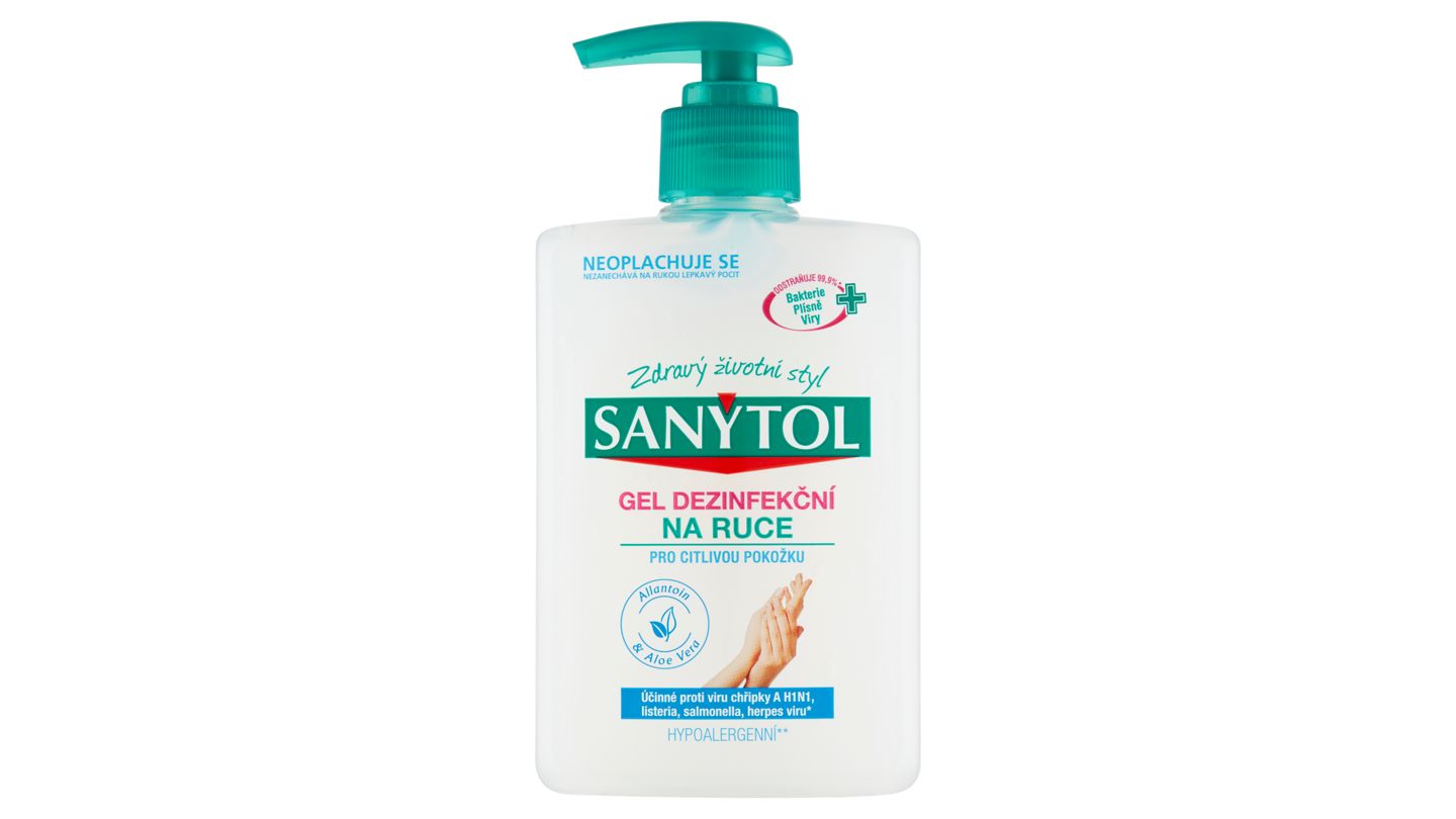 Sanytol Gel dezinfekční na ruce pro citlivou pokožku 250ml