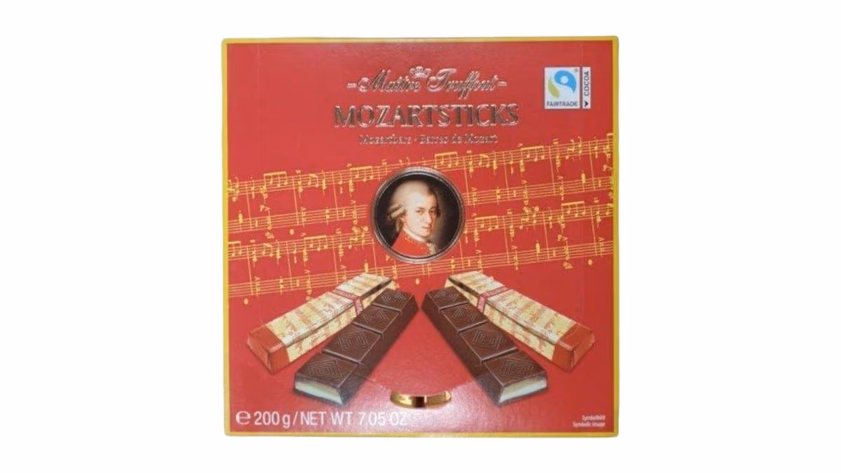 Maître Truffout Mozartsticks jemná hořká čokoláda s náplní 200g