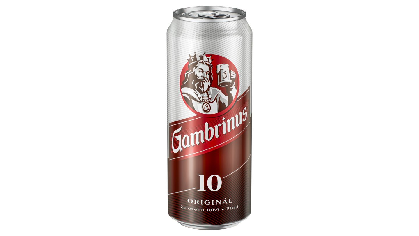 Gambrinus 10 - výčepní světlé 0,5 l plech