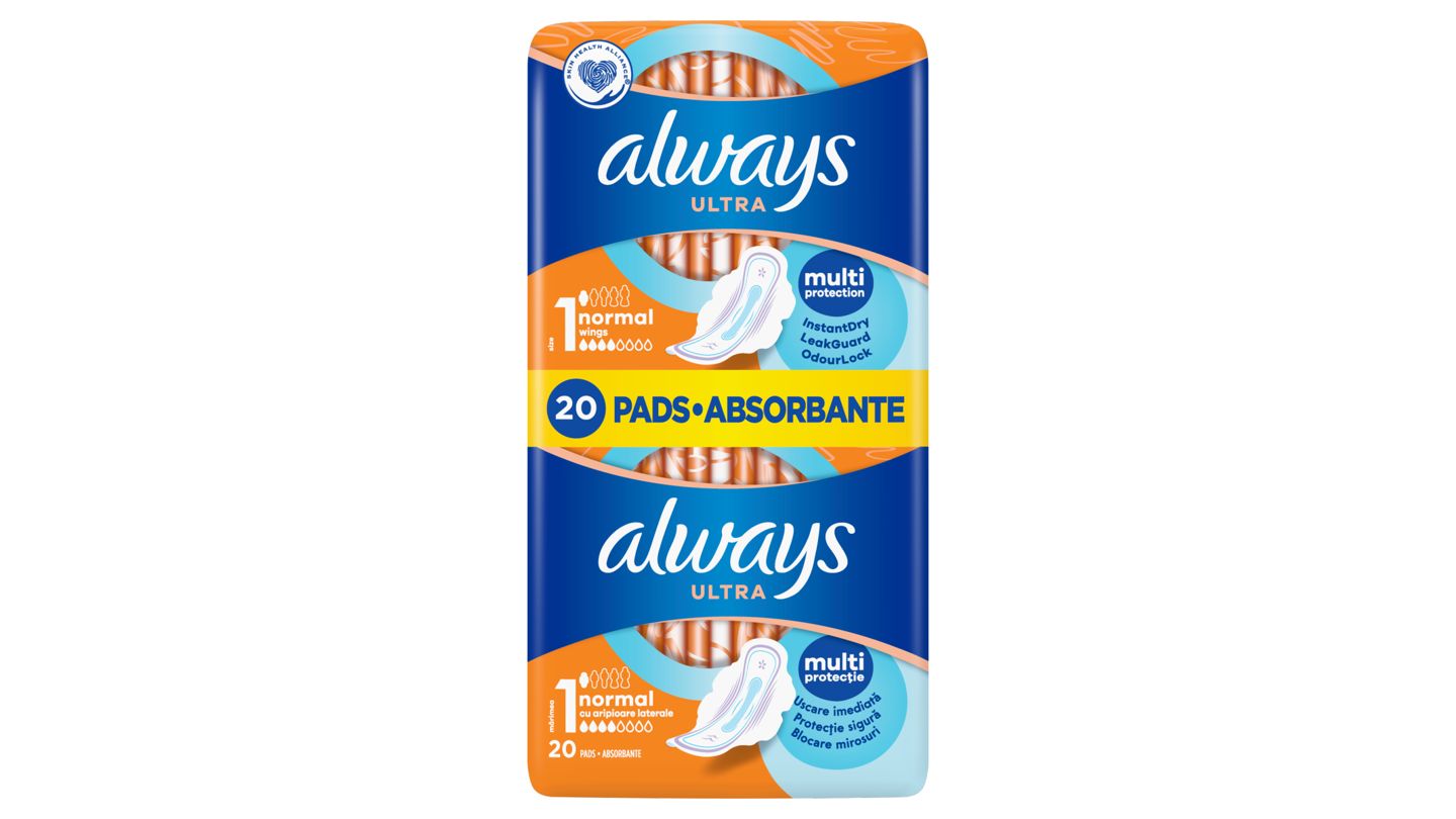 Always Ultra Hygienické Vložky Normal (V1) S Křidélky 20 ks