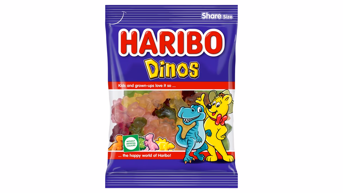 Haribo Dinos želé dinosauři s ovocnými příchutěmi 200g