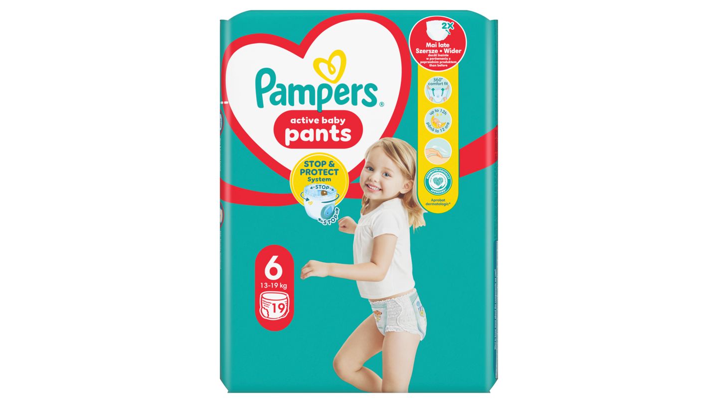 Pampers Pants Plenkové Kalhotky Velikost 6, 19 Kusů, 14kg-19kg