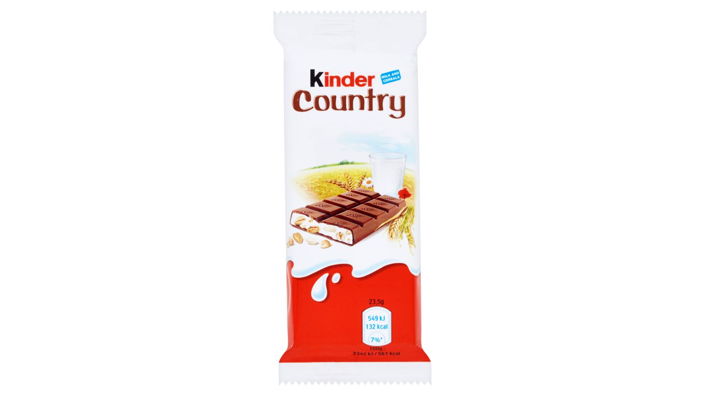 Kinder Country Mléčná čokoláda s mléčnou náplní a obilovinami 23,5g