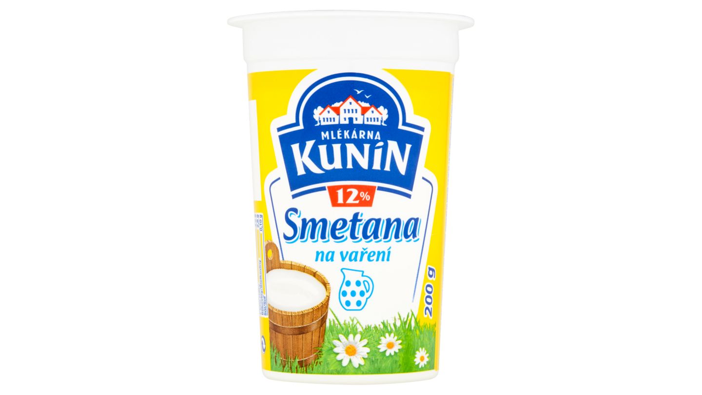 Mlékárna Kunín Smetana na vaření 12% 200g