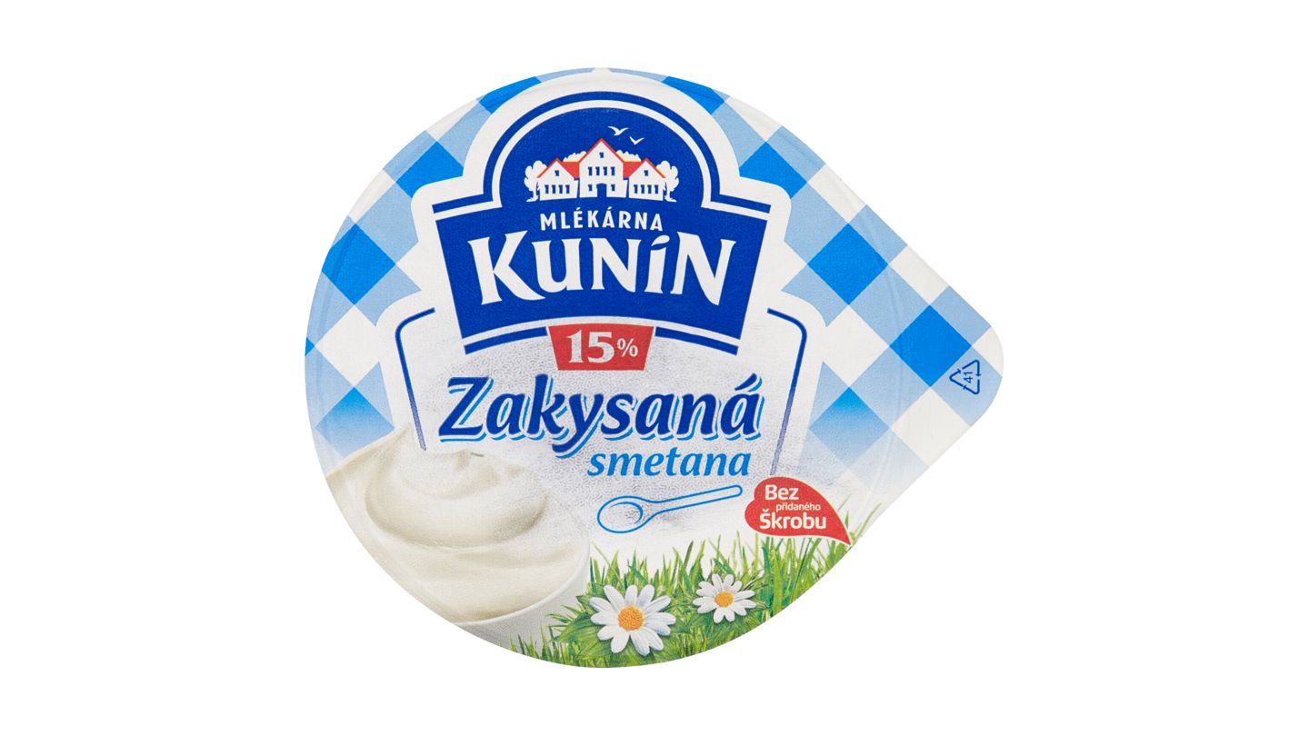 Mlékárna Kunín Zakysaná smetana 15% 190g