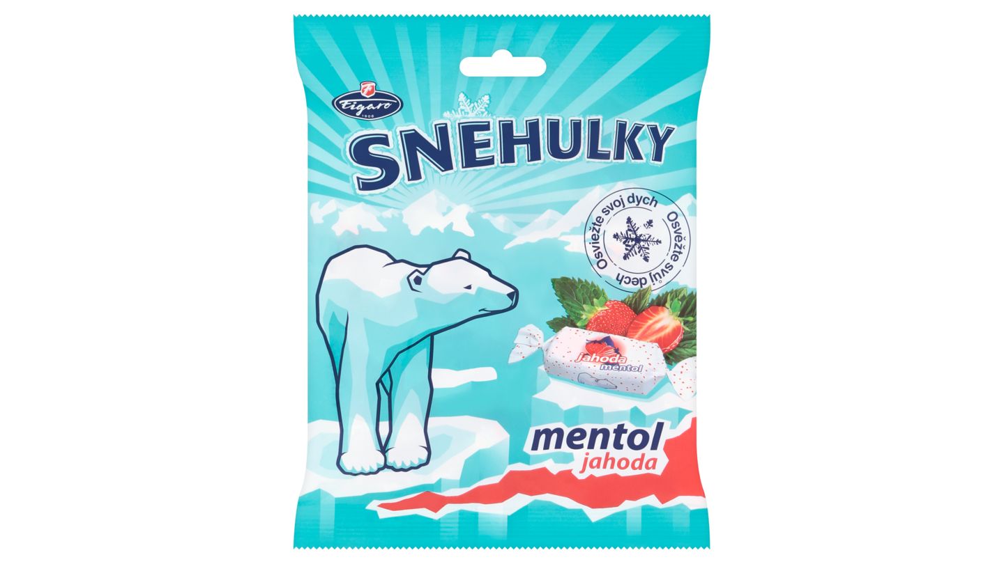 Figaro Sněhulky Mentol jahoda 90g