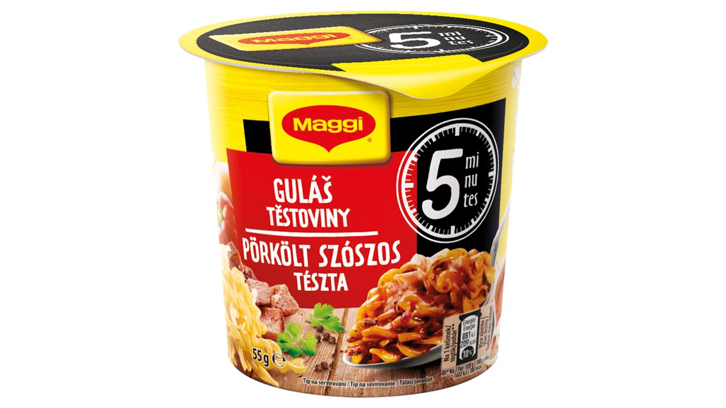 MAGGI 5 minutes Guláš s těstovinami kelímek 55g