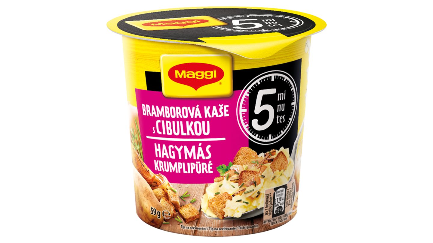 MAGGI 5 minutes Bramborová kaše s cibulkou kelímek 59g