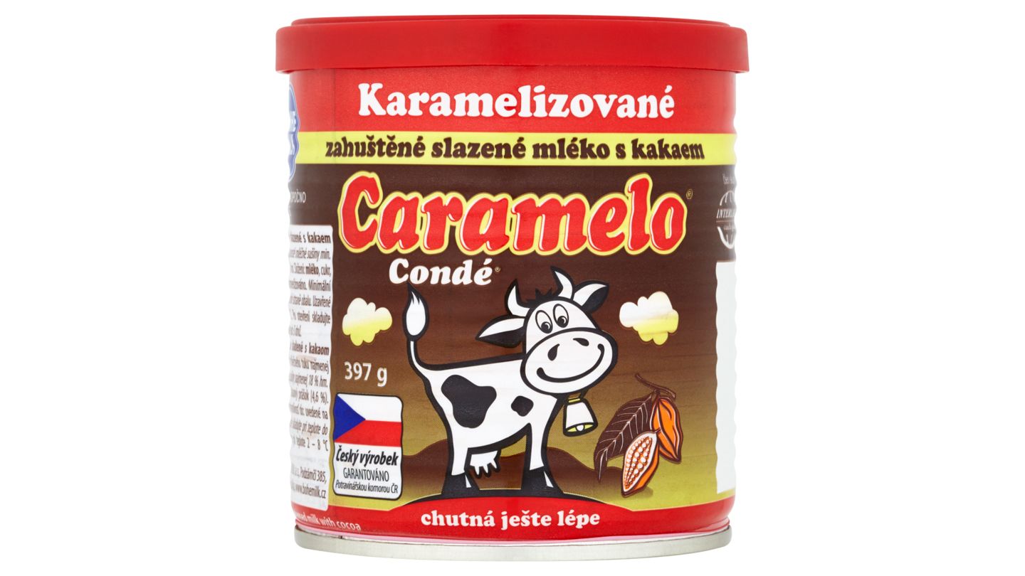 Bohemilk Condé Caramelo zahuštěné slazené mléko s kakaem 397g