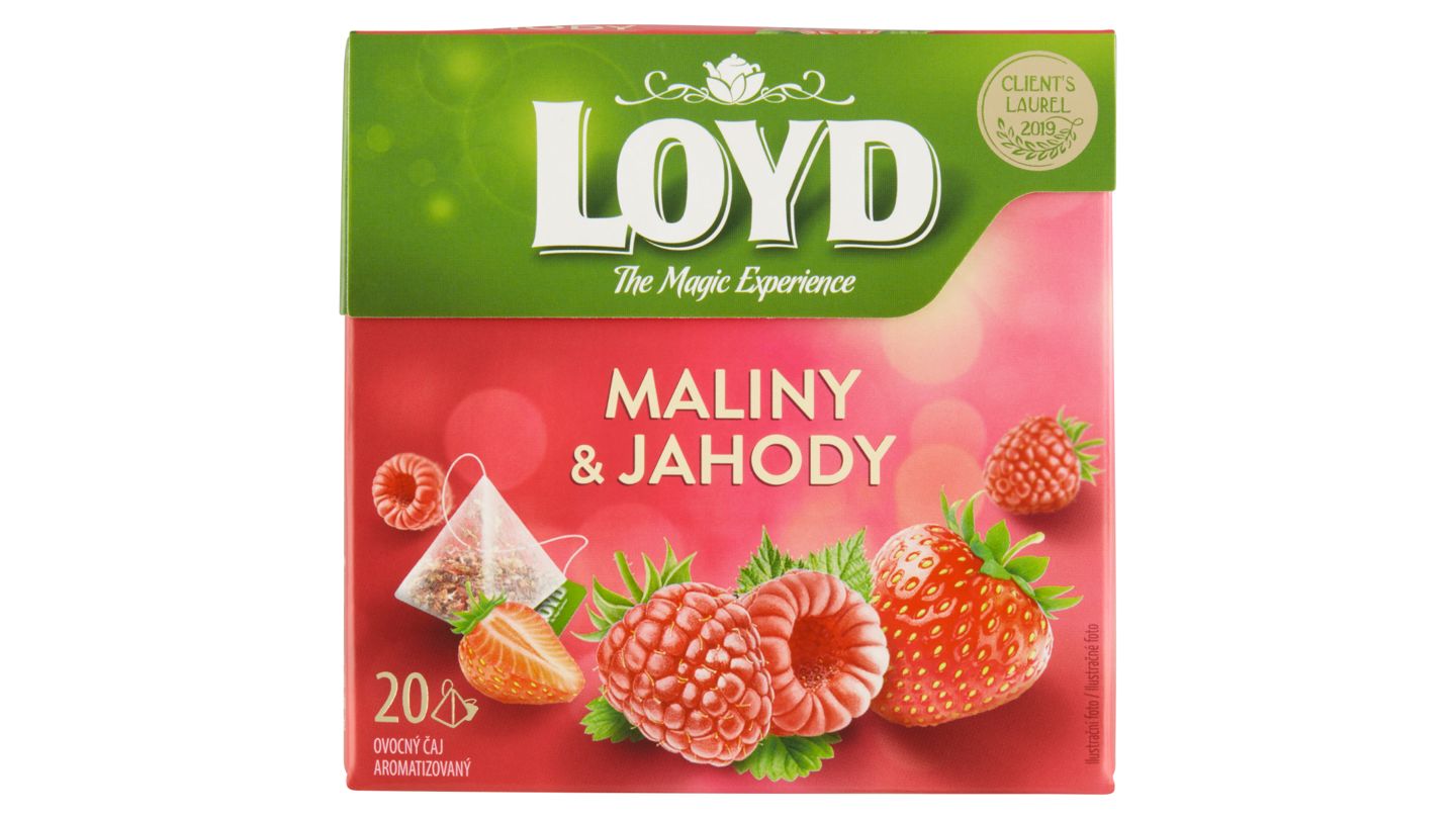 Loyd Ovocný čaj aromatizovaný maliny & jahody 20 x 2g (40g)