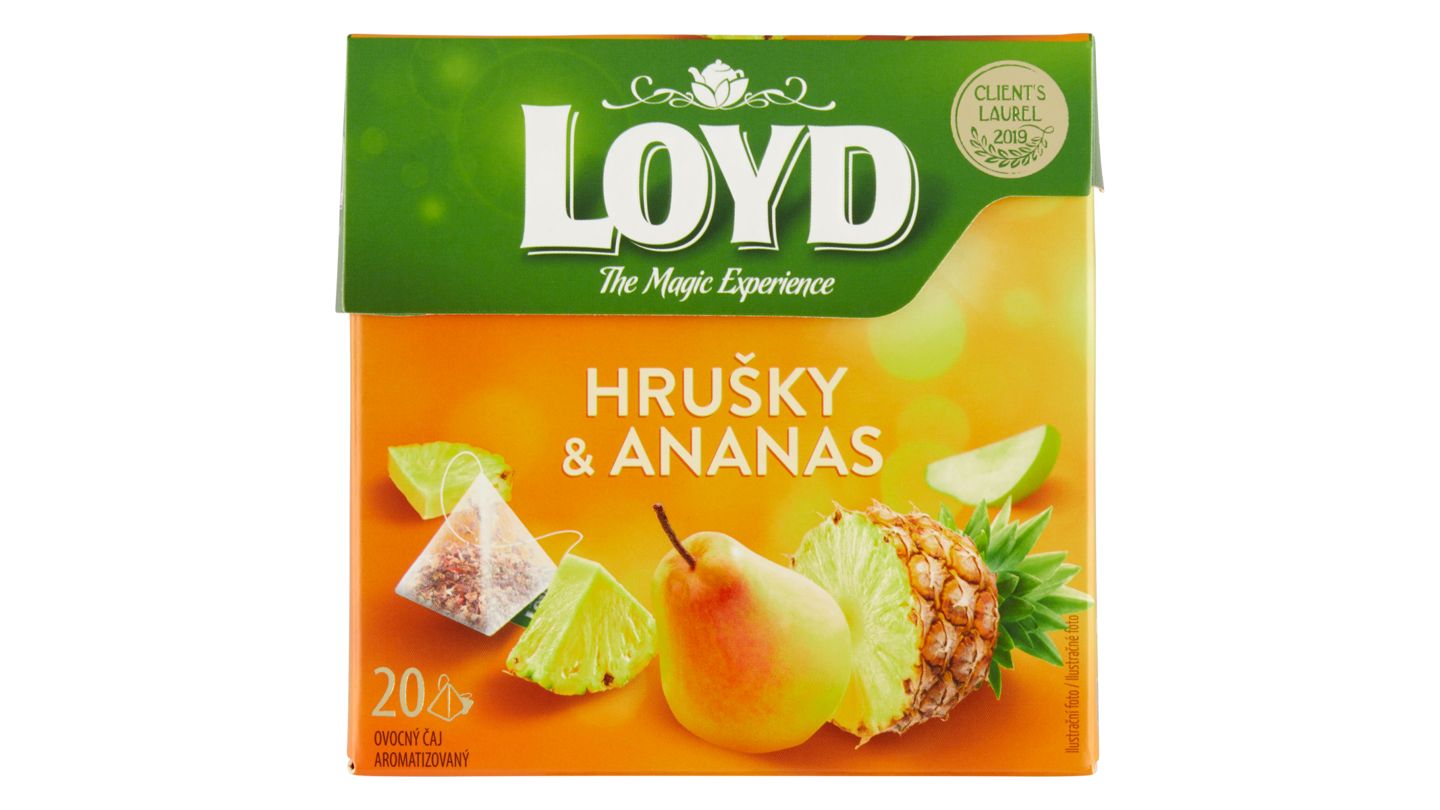Loyd Ovocný čaj aromatizovaný hrušky & ananas 20 x 2g (40g)