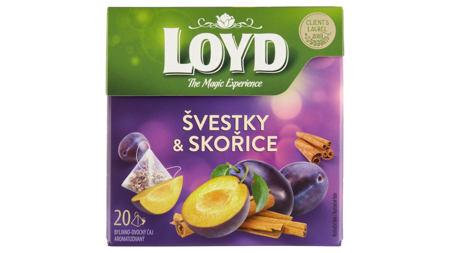 Loyd Bylinno-ovocný čaj aromatizovaný švestky & skořice 20 x 2g (40g)