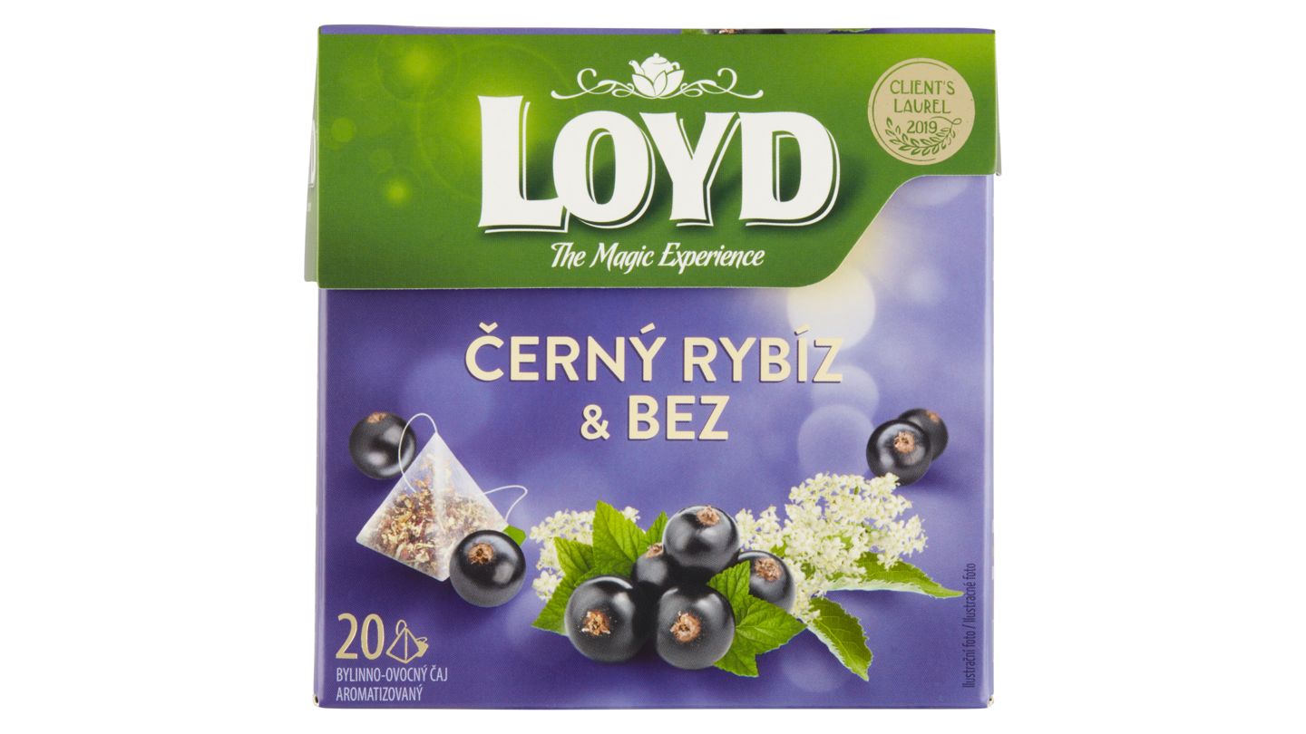 Loyd Bylinno-ovocný čaj aromatizovaný černý rybíz & bez 20 x 2g (40g)