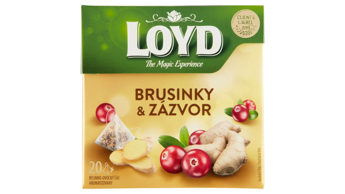 Loyd Bylinno-ovocný čaj aromatizovaný brusinky & zázvor 20 x 2g (40g)